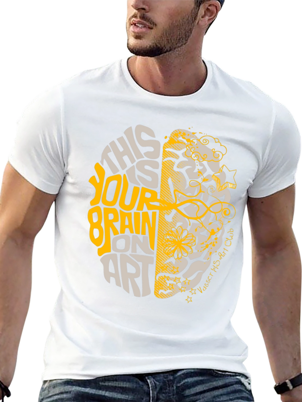 Brain On Art T-Shirt - Creative Design