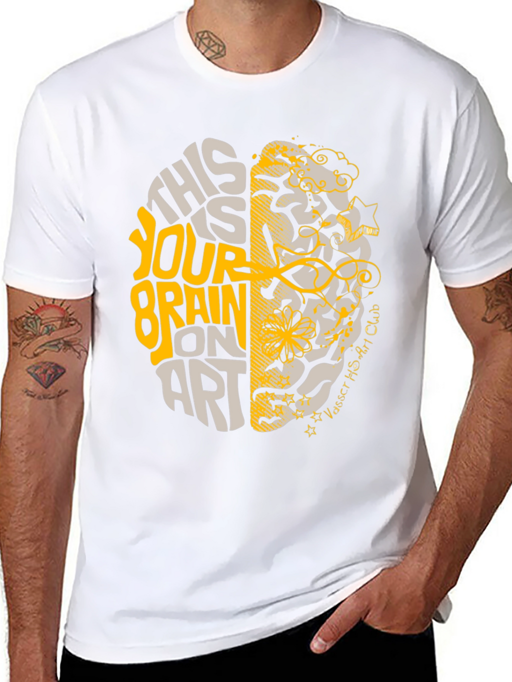 Brain On Art T-Shirt - Creative Design