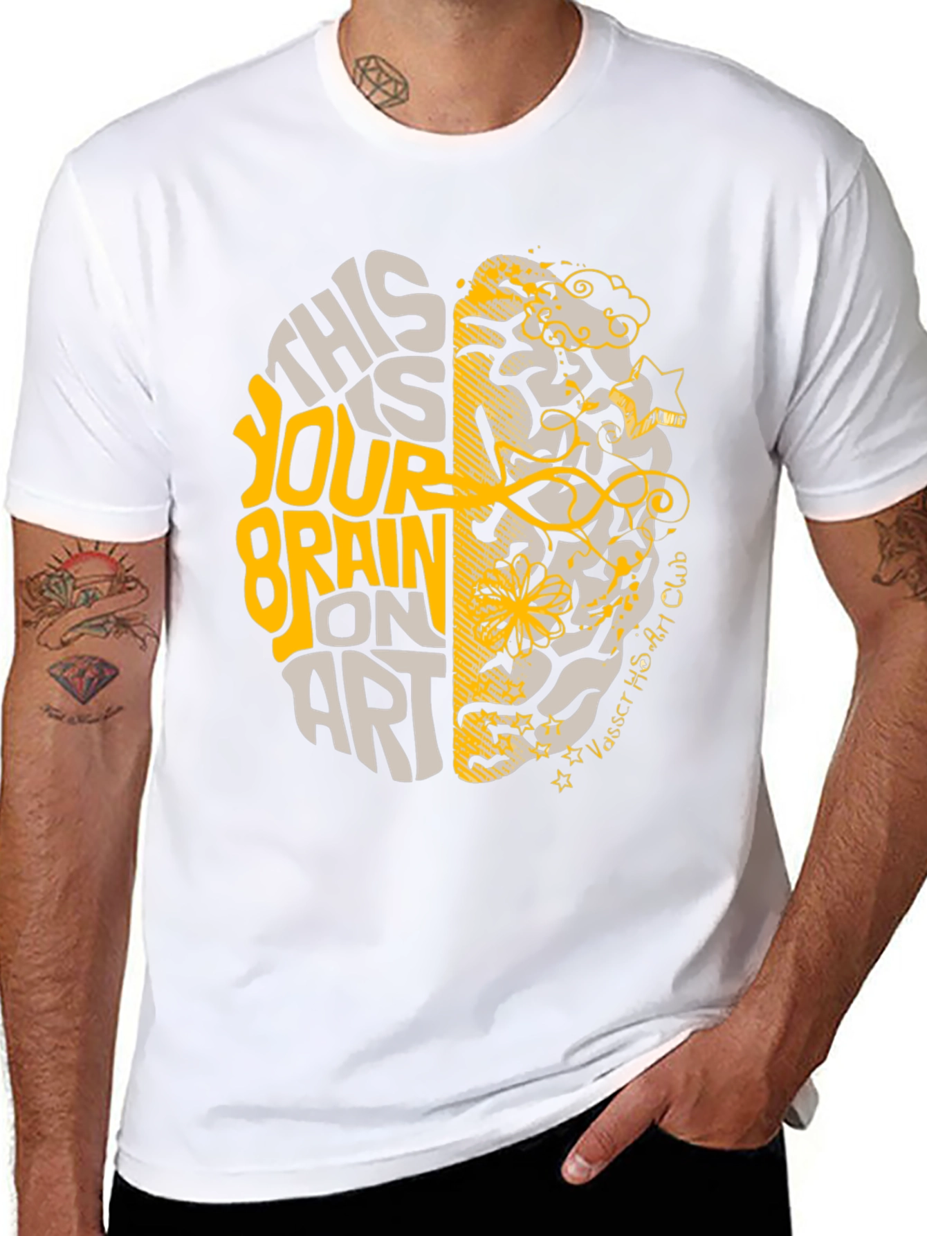 Brain On Art T-Shirt - Creative Design