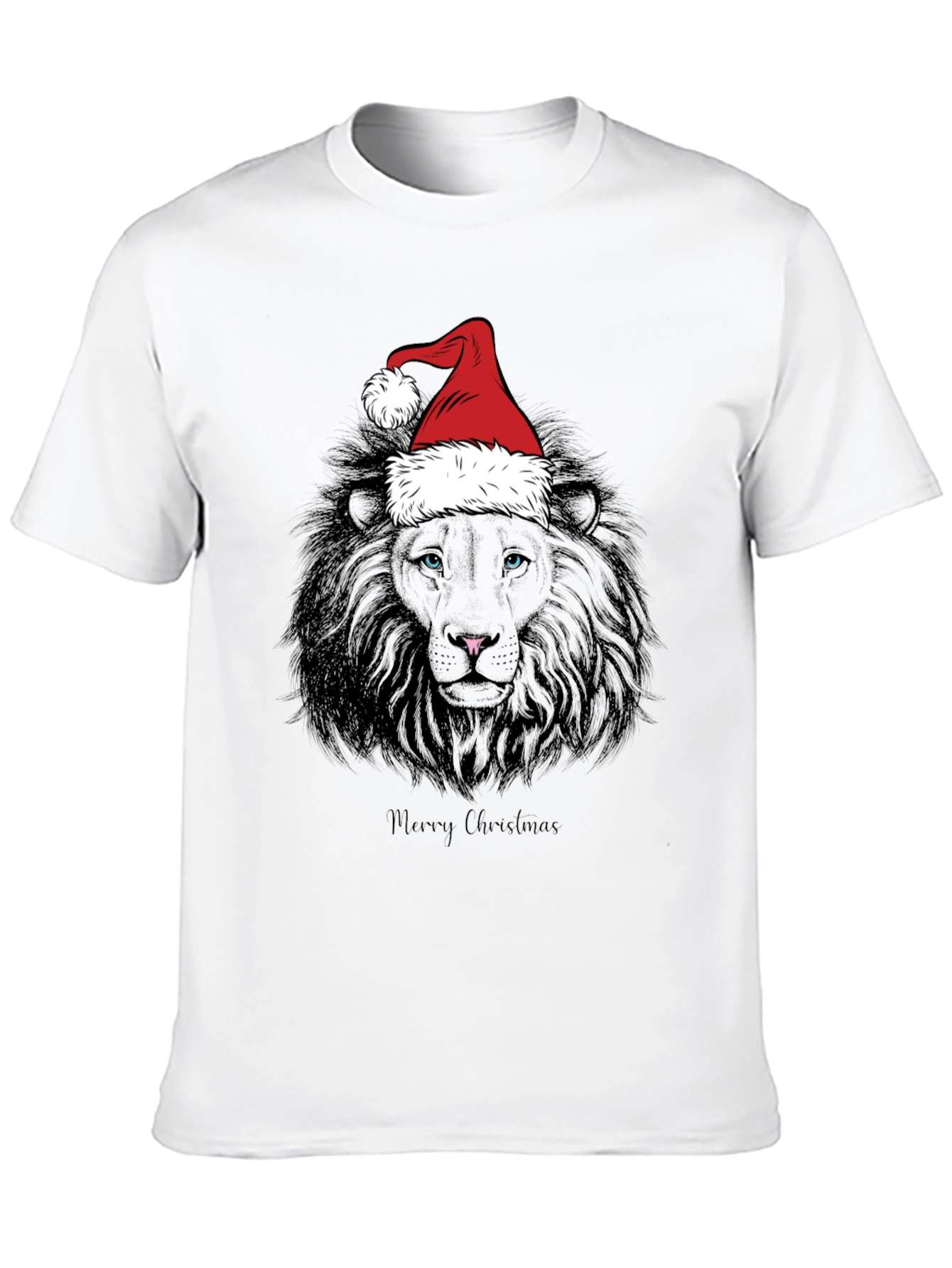 Christmas Lion Graphic Tee - Holiday Style