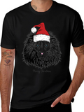 Christmas Lion Graphic Tee - Holiday Style