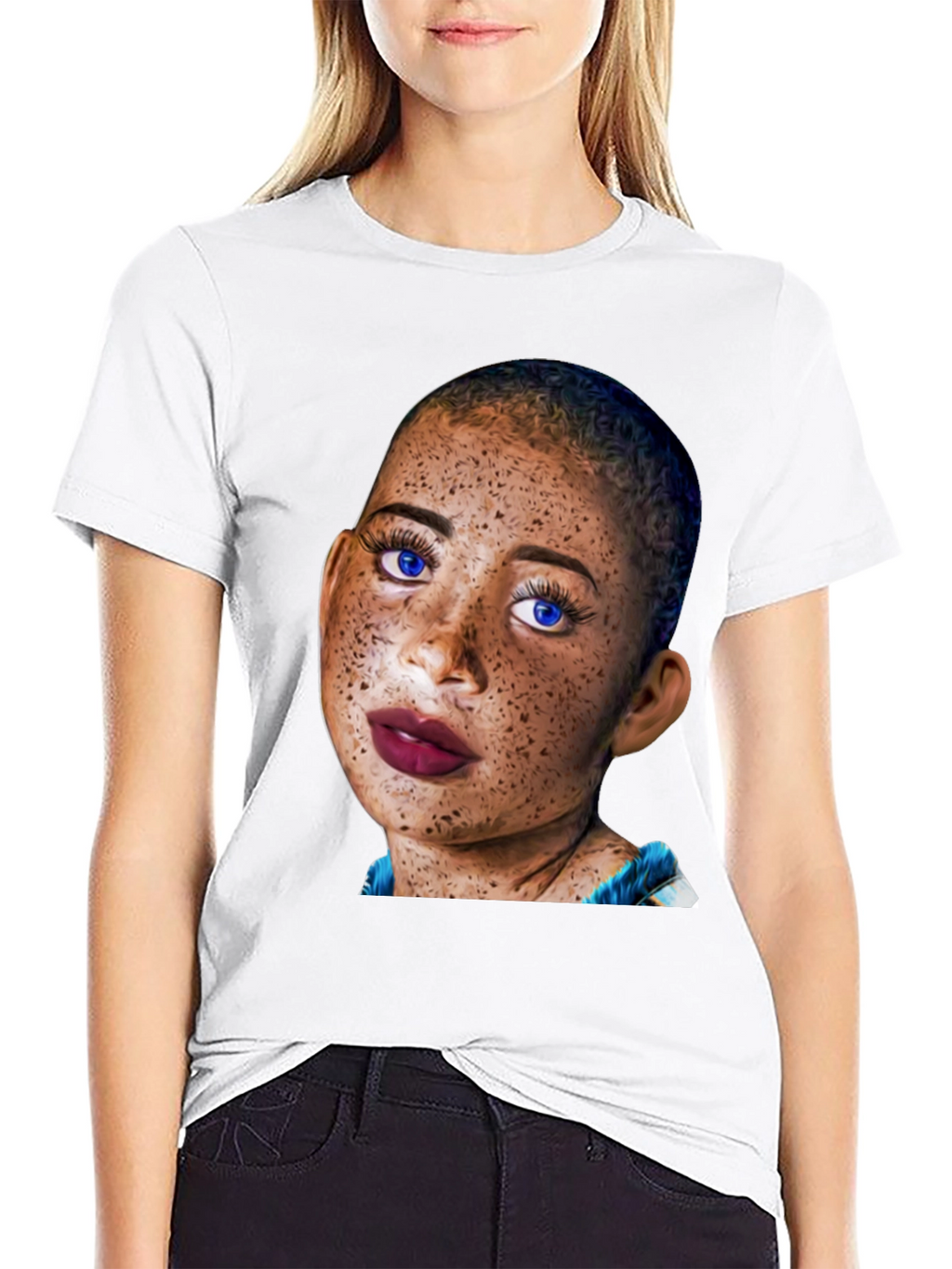 Unique Portrait Tee - Stylish & Eye-Catching