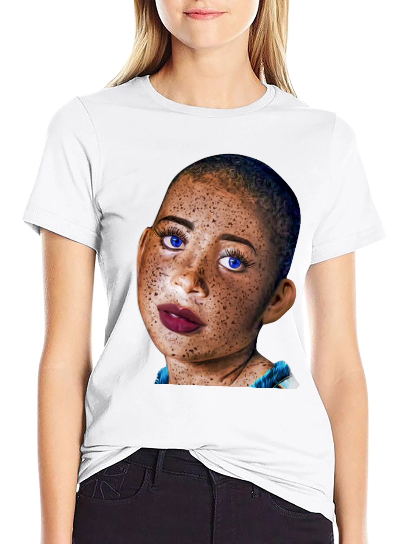 Unique Portrait Tee - Stylish & Eye-Catching