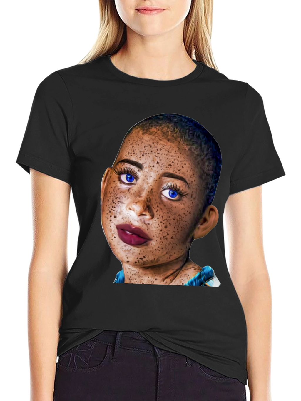 Unique Portrait Tee - Stylish & Eye-Catching