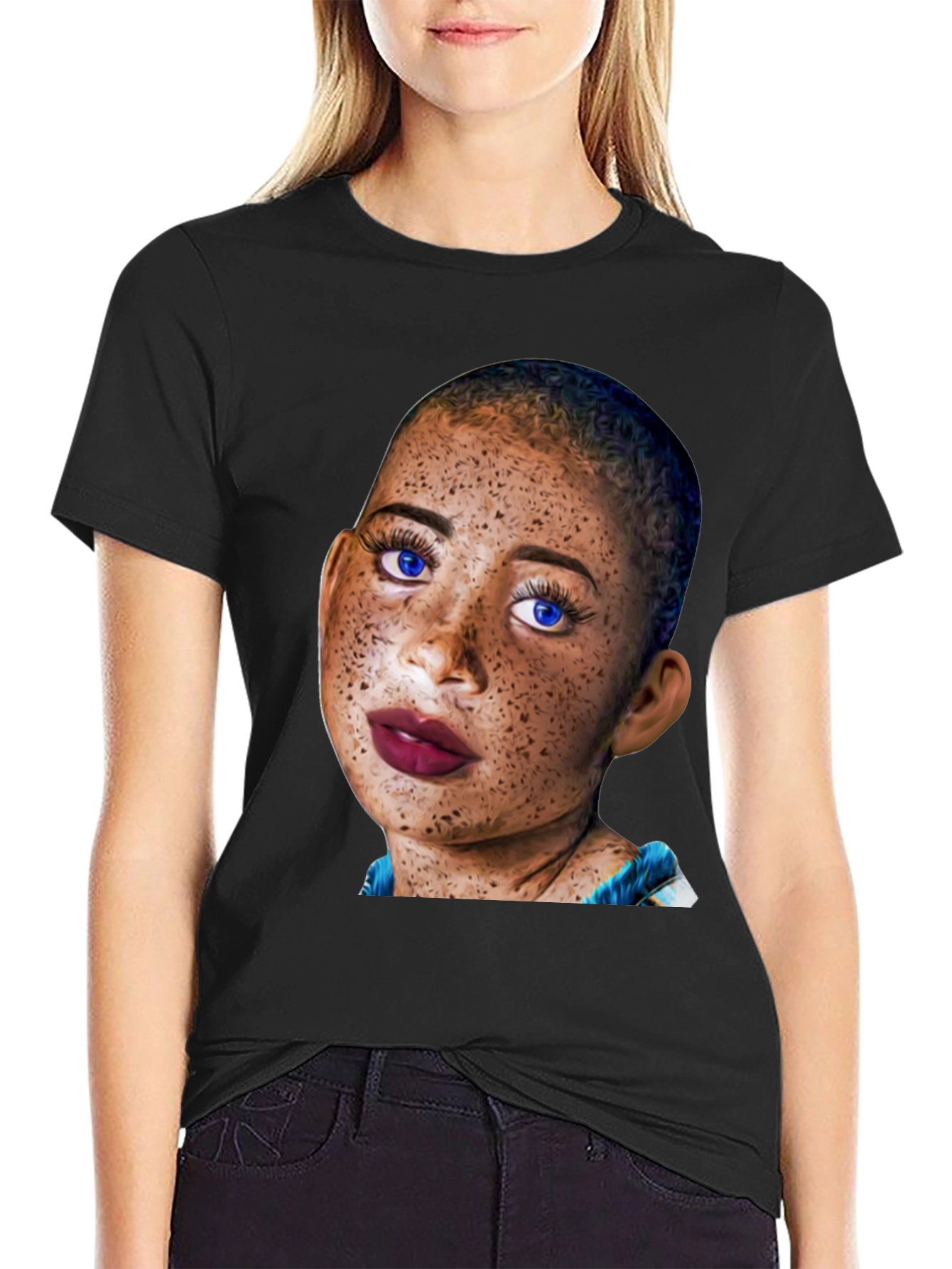 Unique Portrait Tee - Stylish & Eye-Catching