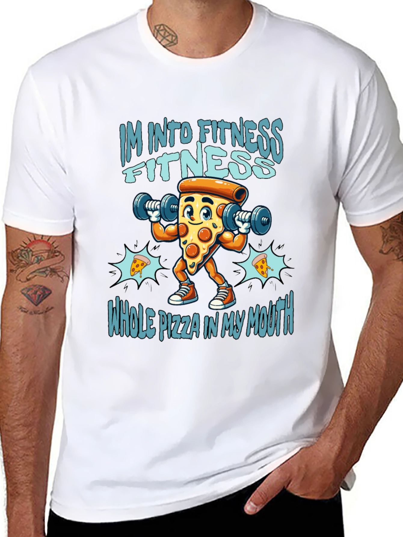 Fitness Pizza T-Shirt - Funny Workout Tee
