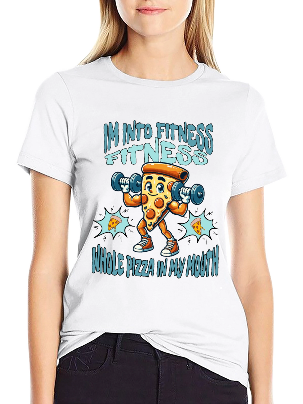 Fitness Pizza T-Shirt - Funny Workout Tee