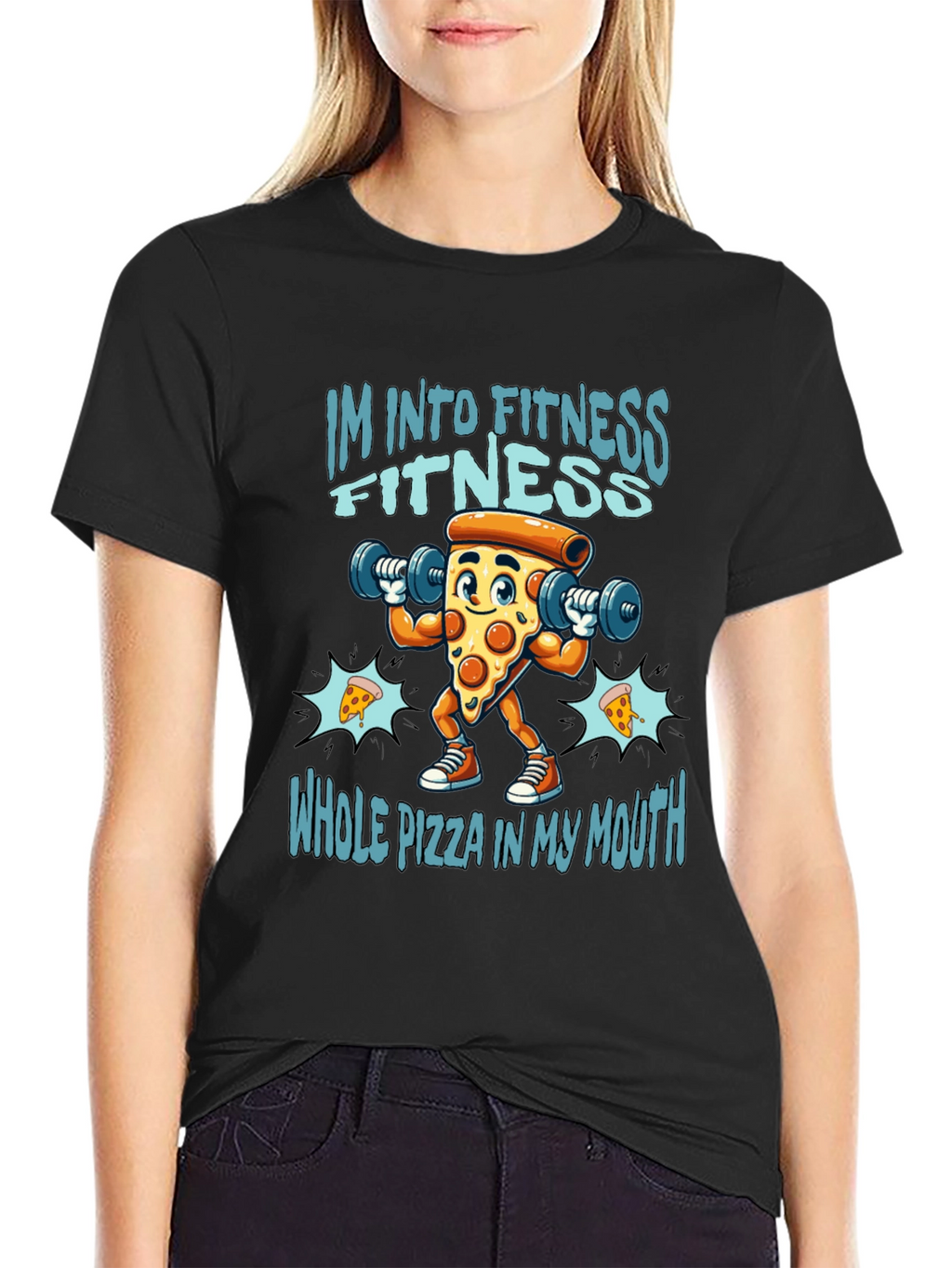 Fitness Pizza T-Shirt - Funny Workout Tee
