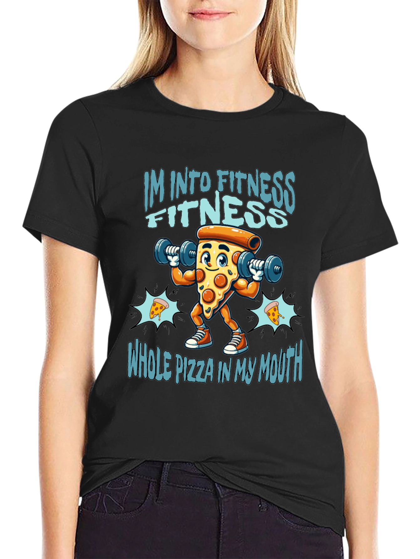 Fitness Pizza T-Shirt - Funny Workout Tee