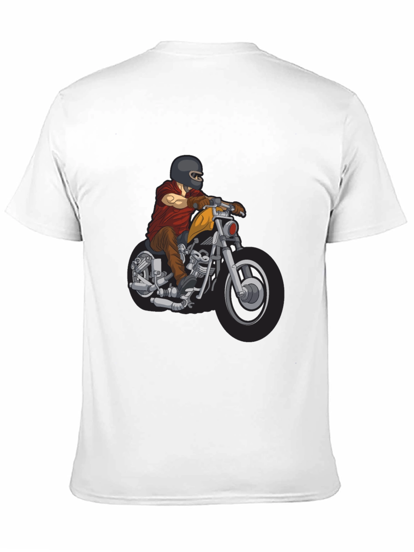 Motorcycle Rider Graphic T-Shirt - Black