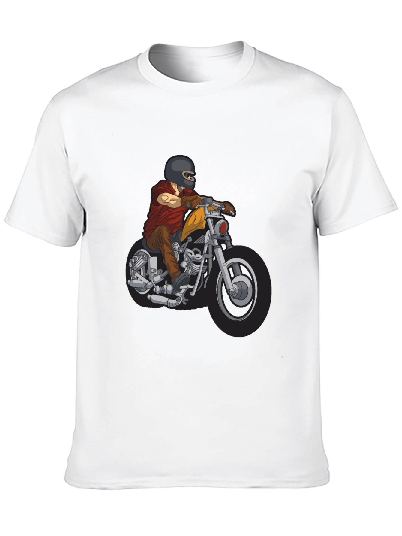 Motorcycle Rider Graphic T-Shirt - Black
