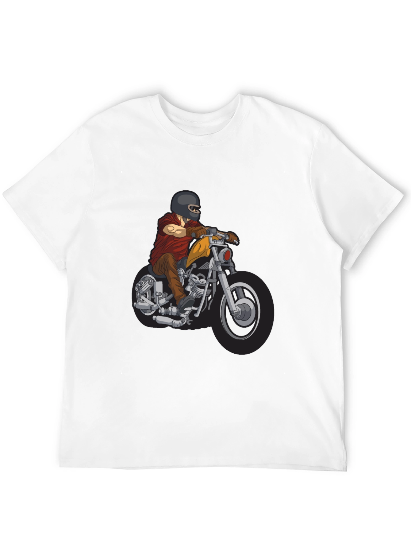 Motorcycle Rider Graphic T-Shirt - Black