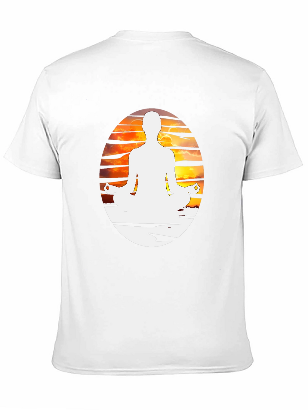 Yoga Meditation Graphic Tee - Black Cotton Blend