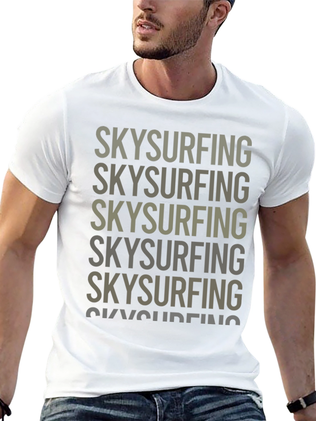 Skysurfing Graphic Tee - Black Cotton T-Shirt
