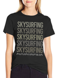 Skysurfing Graphic Tee - Black Cotton T-Shirt