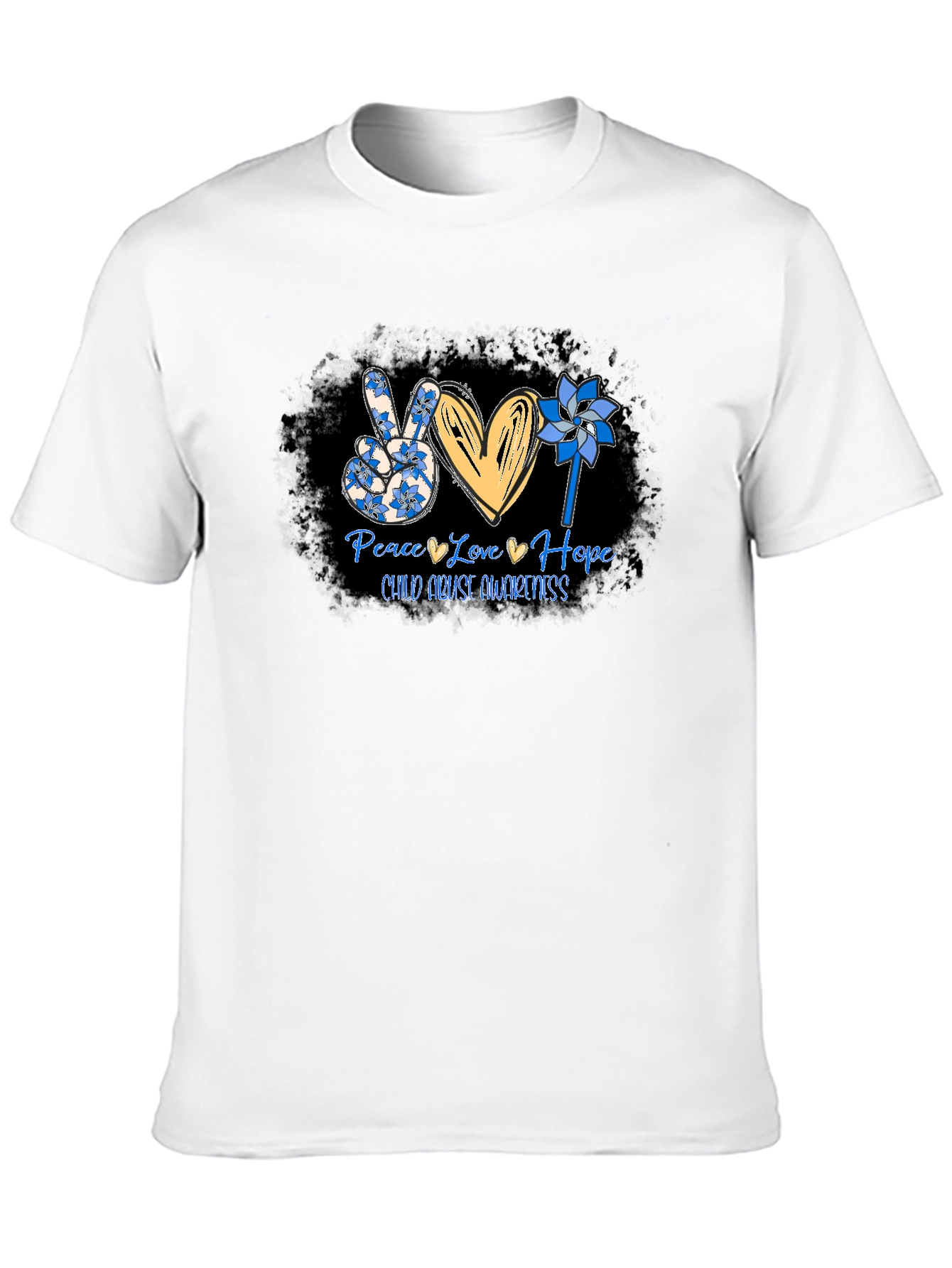 Peace Love Hope Child Abuse Awareness T-Shirt