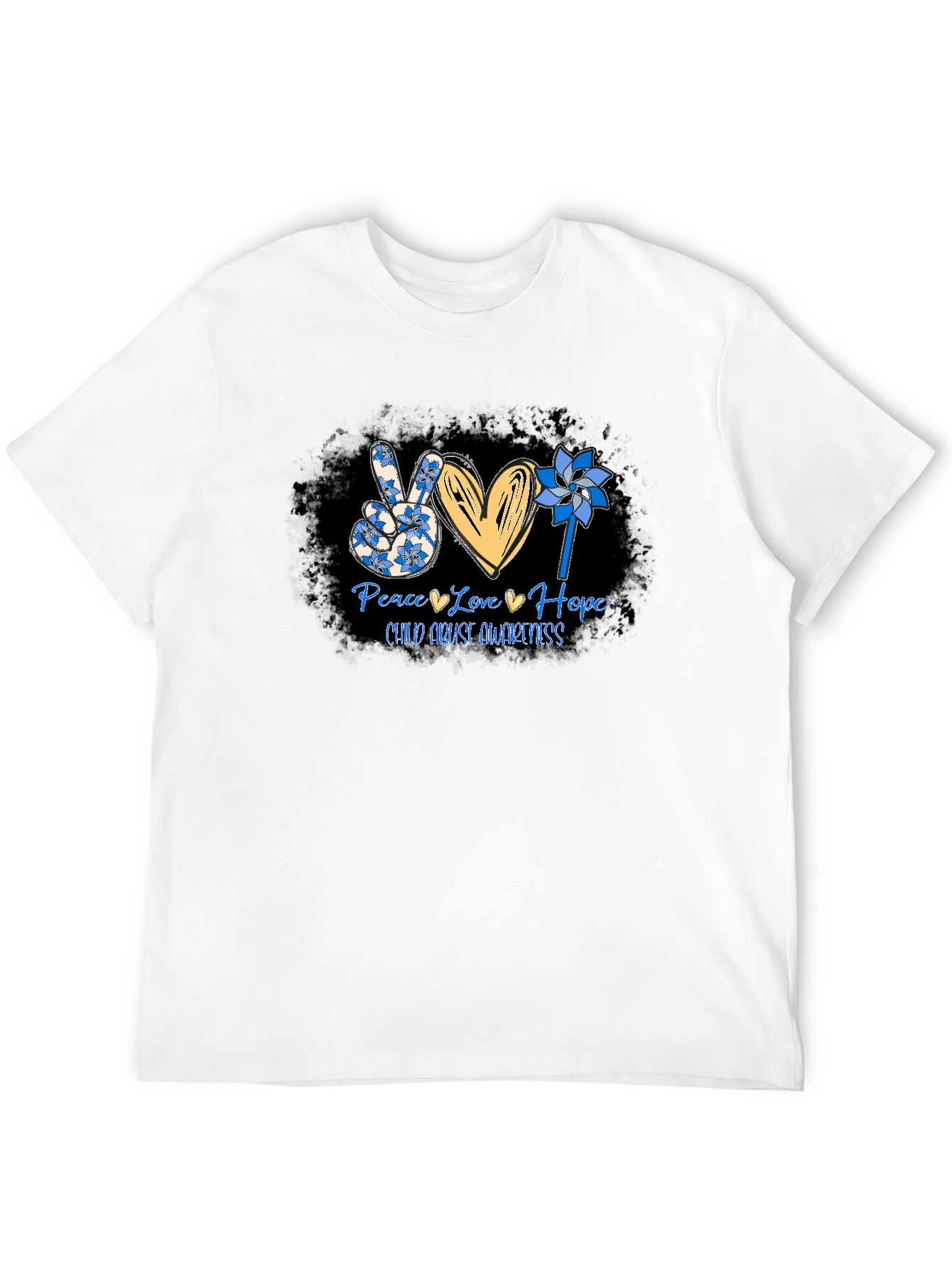 Peace Love Hope Child Abuse Awareness T-Shirt