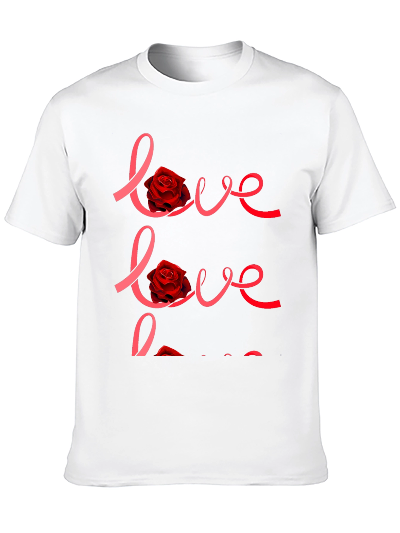 Love Rose Graphic Black T-Shirt