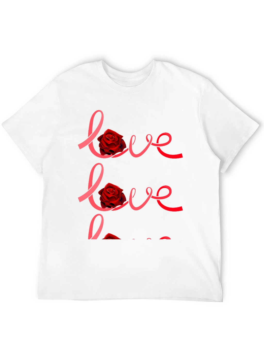 Love Rose Graphic Black T-Shirt