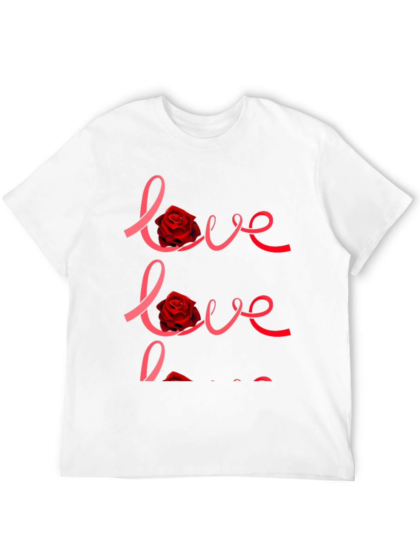 Love Rose Graphic Black T-Shirt