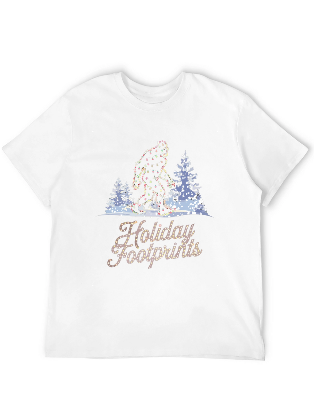 Holiday Footprints Bigfoot T-Shirt