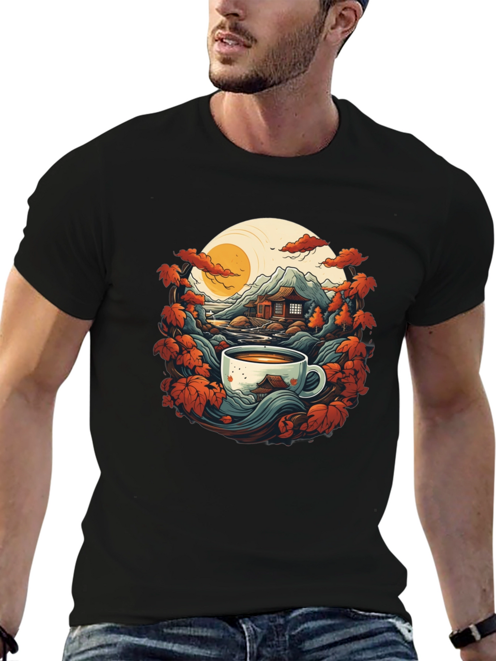 Coffee Zen Black T-Shirt