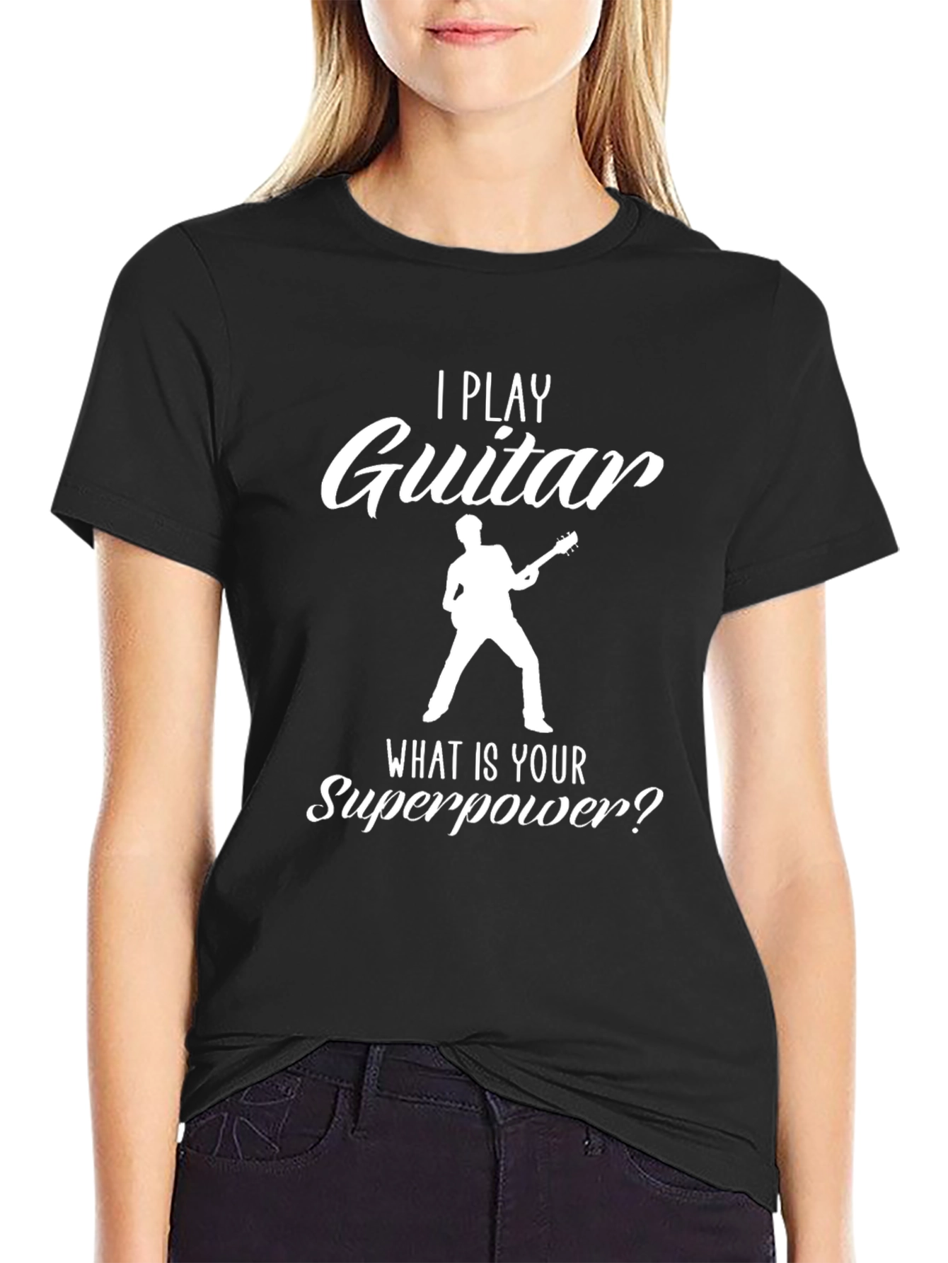 I Play Guitar T-Shirt - Superpower Graphic Tee