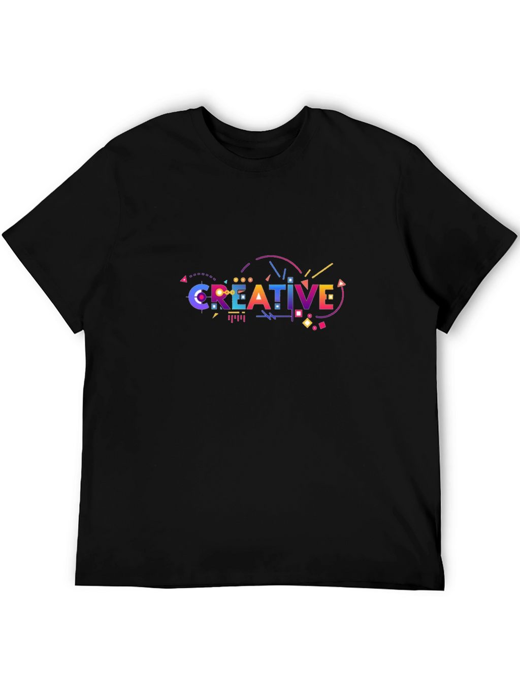Creative Design Black T-Shirt
