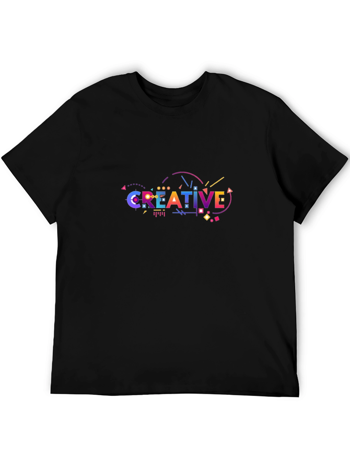 Creative Design Black T-Shirt