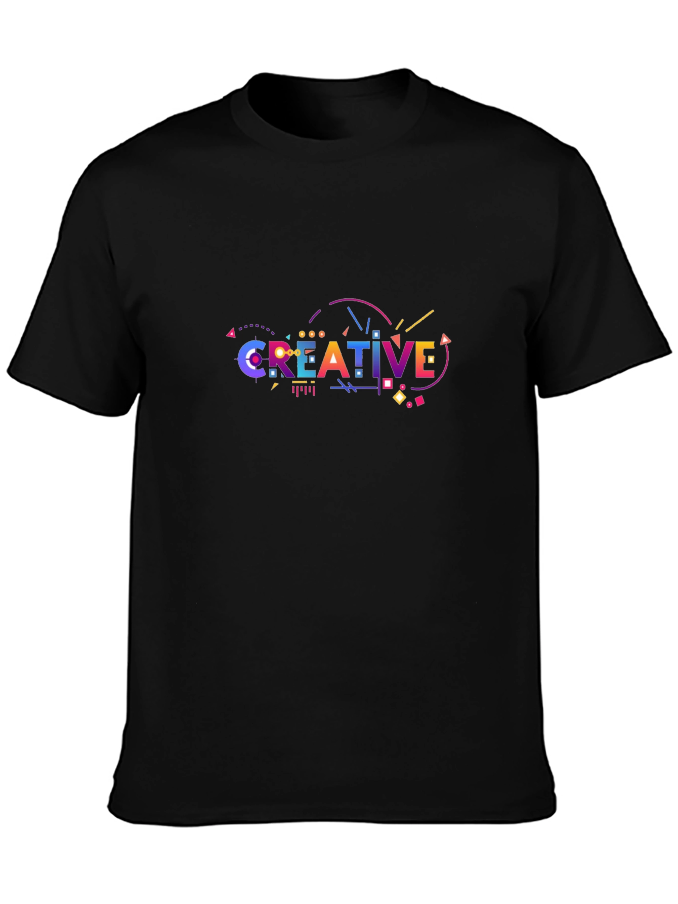 Creative Design Black T-Shirt