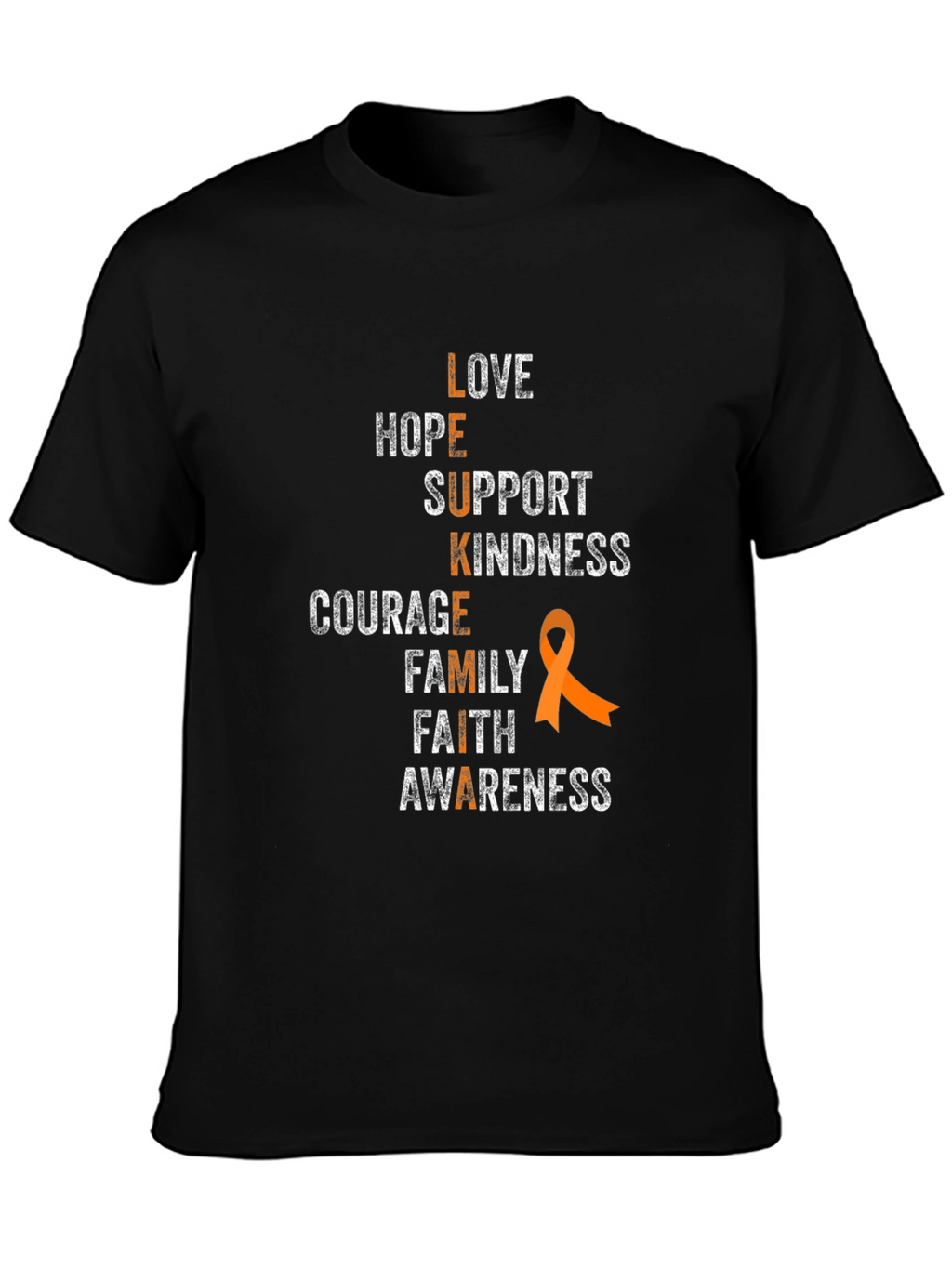 Leukemia Awareness T-Shirt - Love Hope Support Design