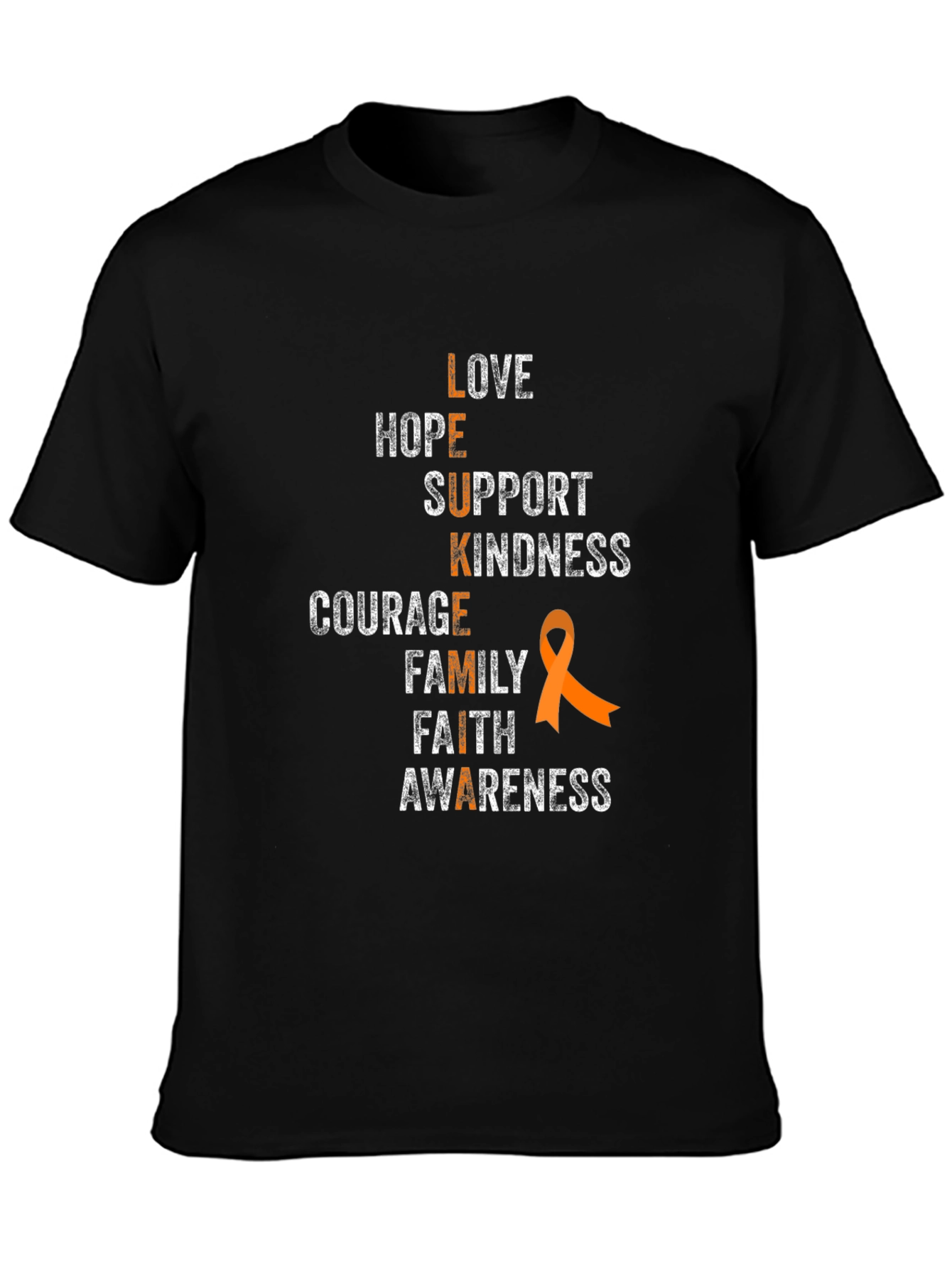 Leukemia Awareness T-Shirt - Love Hope Support Design