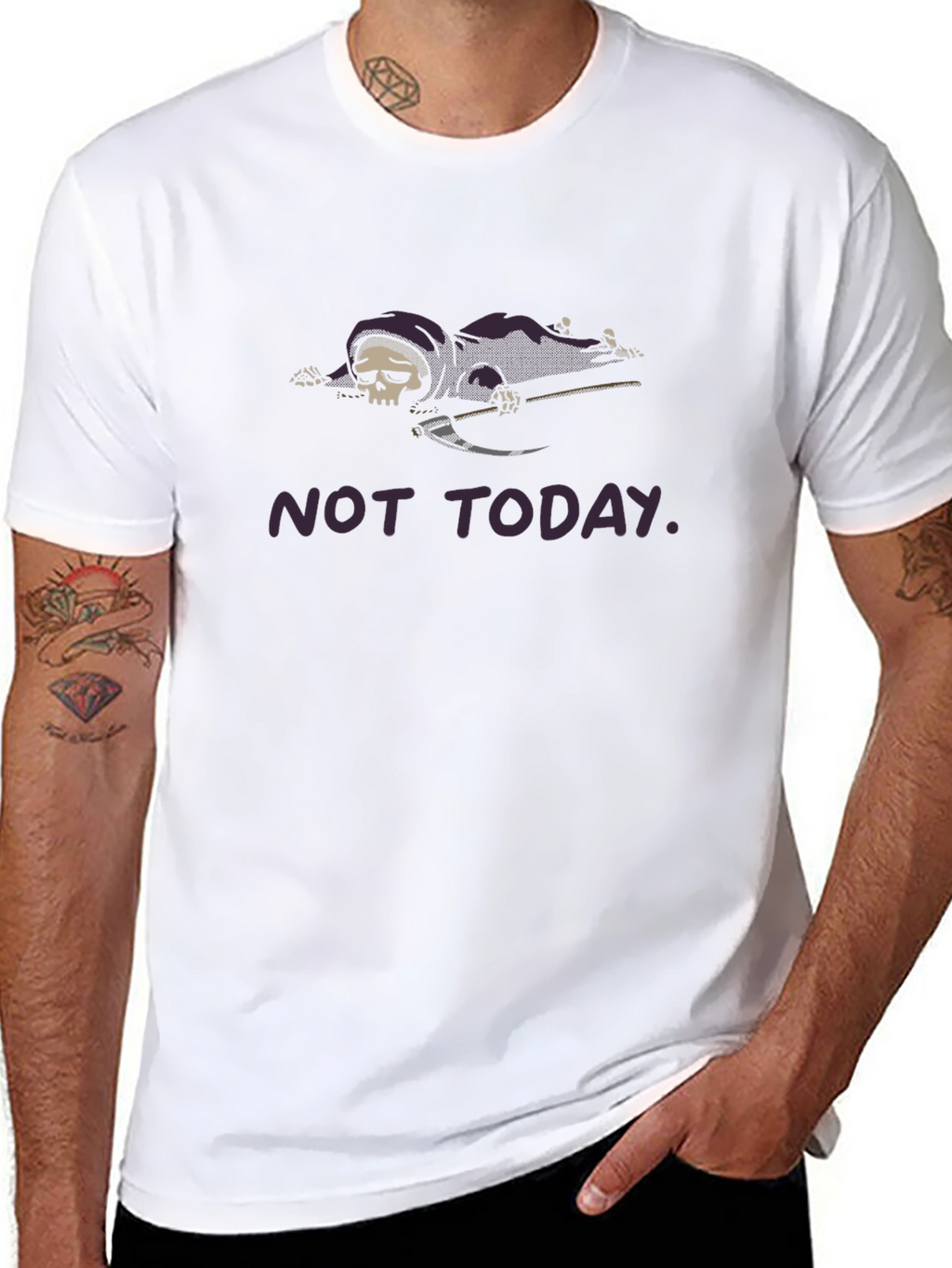 Not Today Graphic T-Shirt Dark Humor Tee