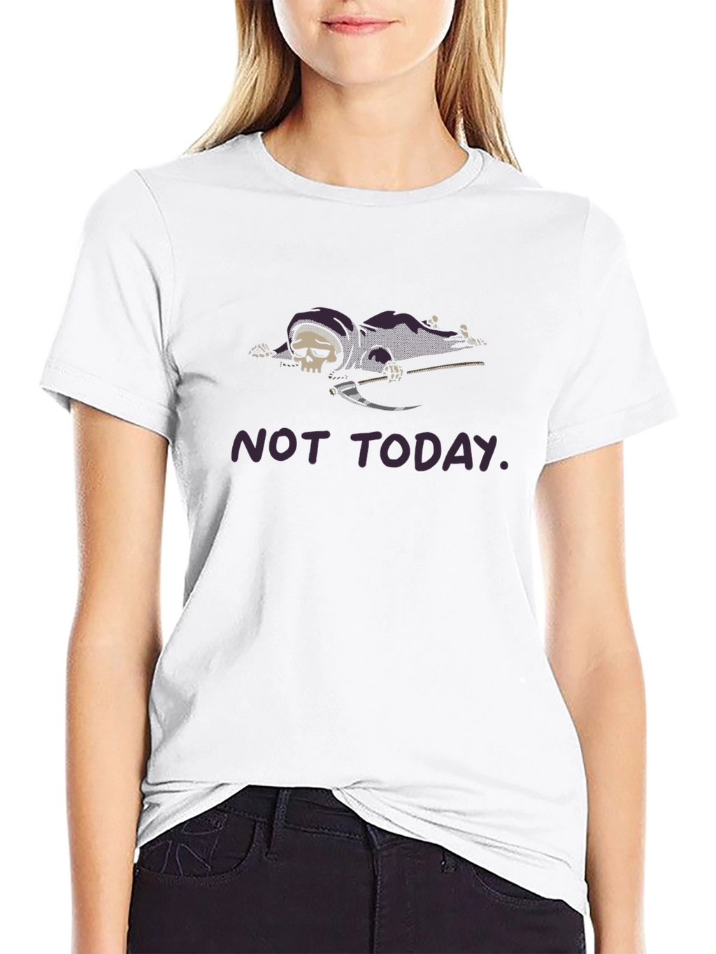 Not Today Graphic T-Shirt Dark Humor Tee