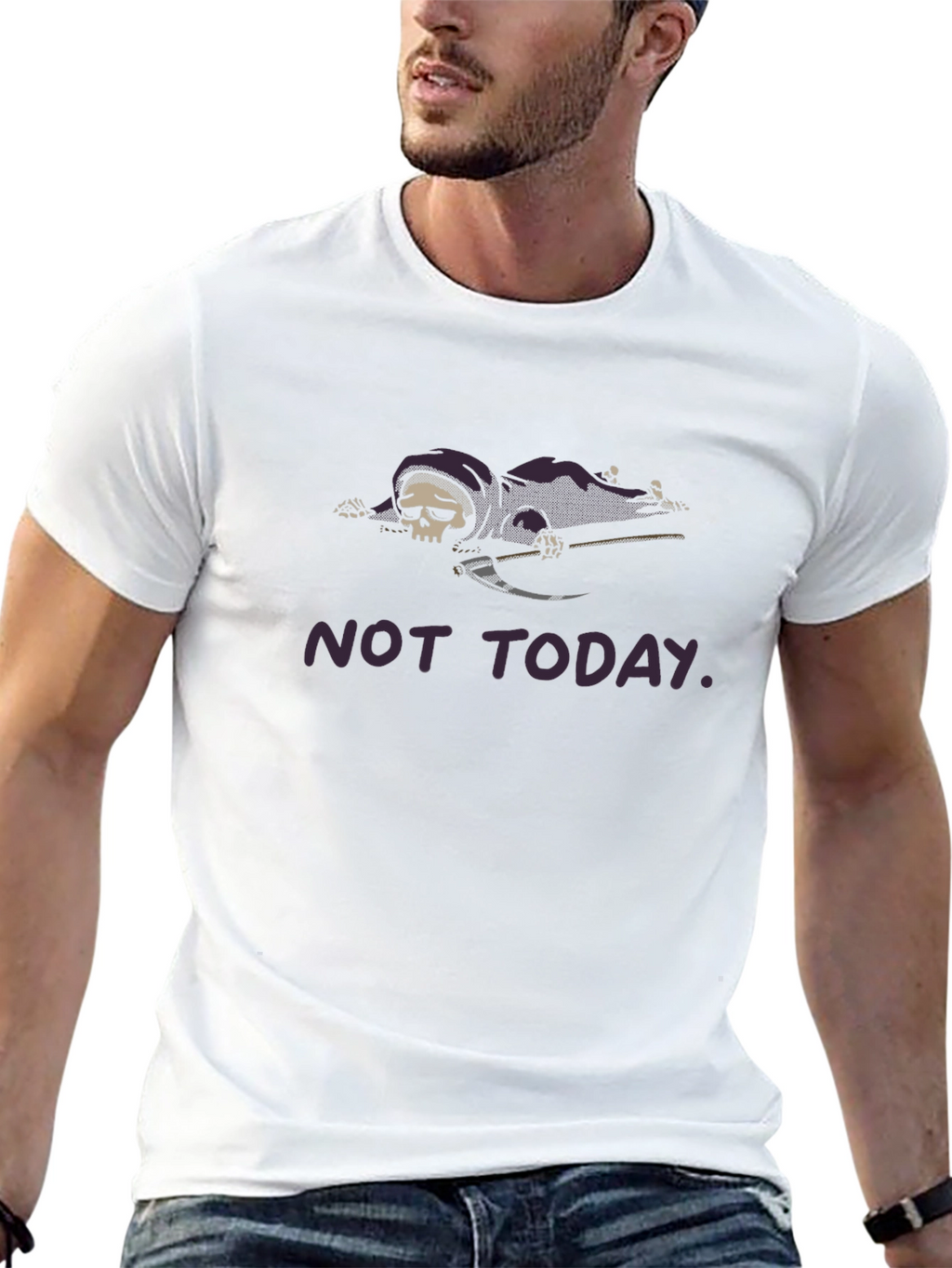 Not Today Graphic T-Shirt Dark Humor Tee