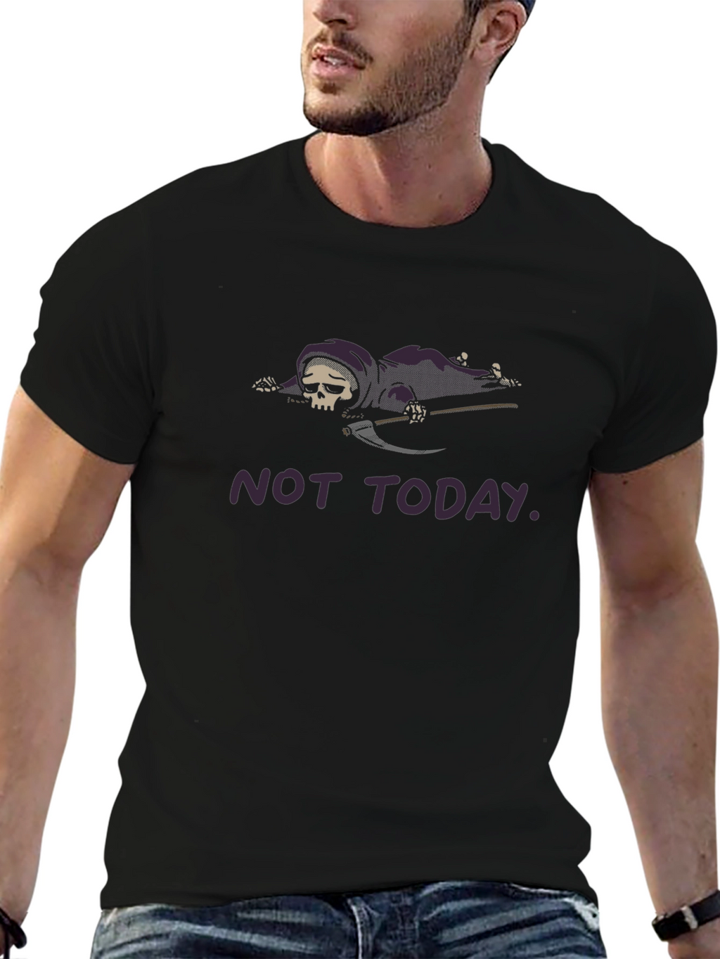 Not Today Graphic T-Shirt Dark Humor Tee