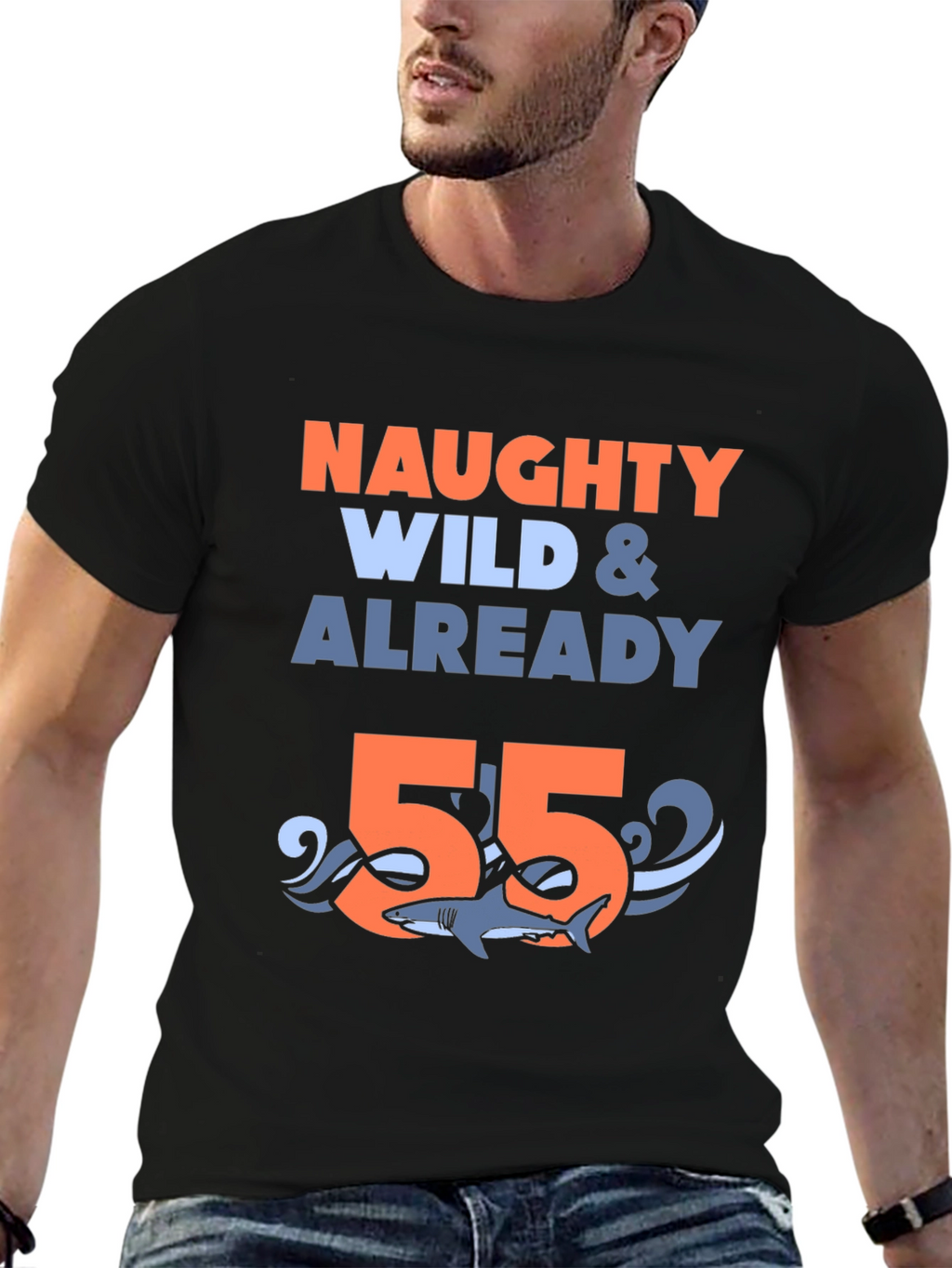 Naughty Wild & Already 55 Shark T-Shirt