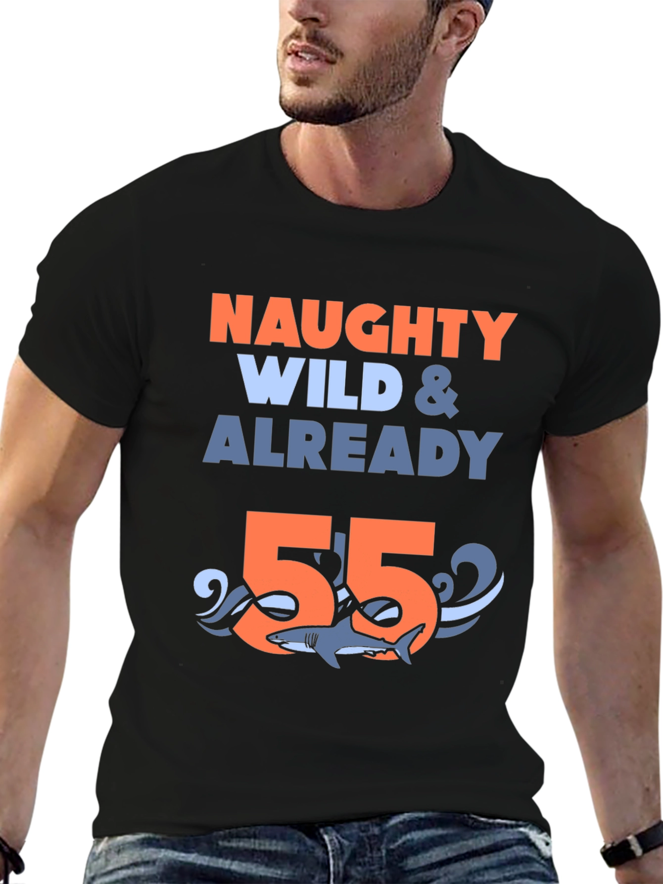 Naughty Wild & Already 55 Shark T-Shirt