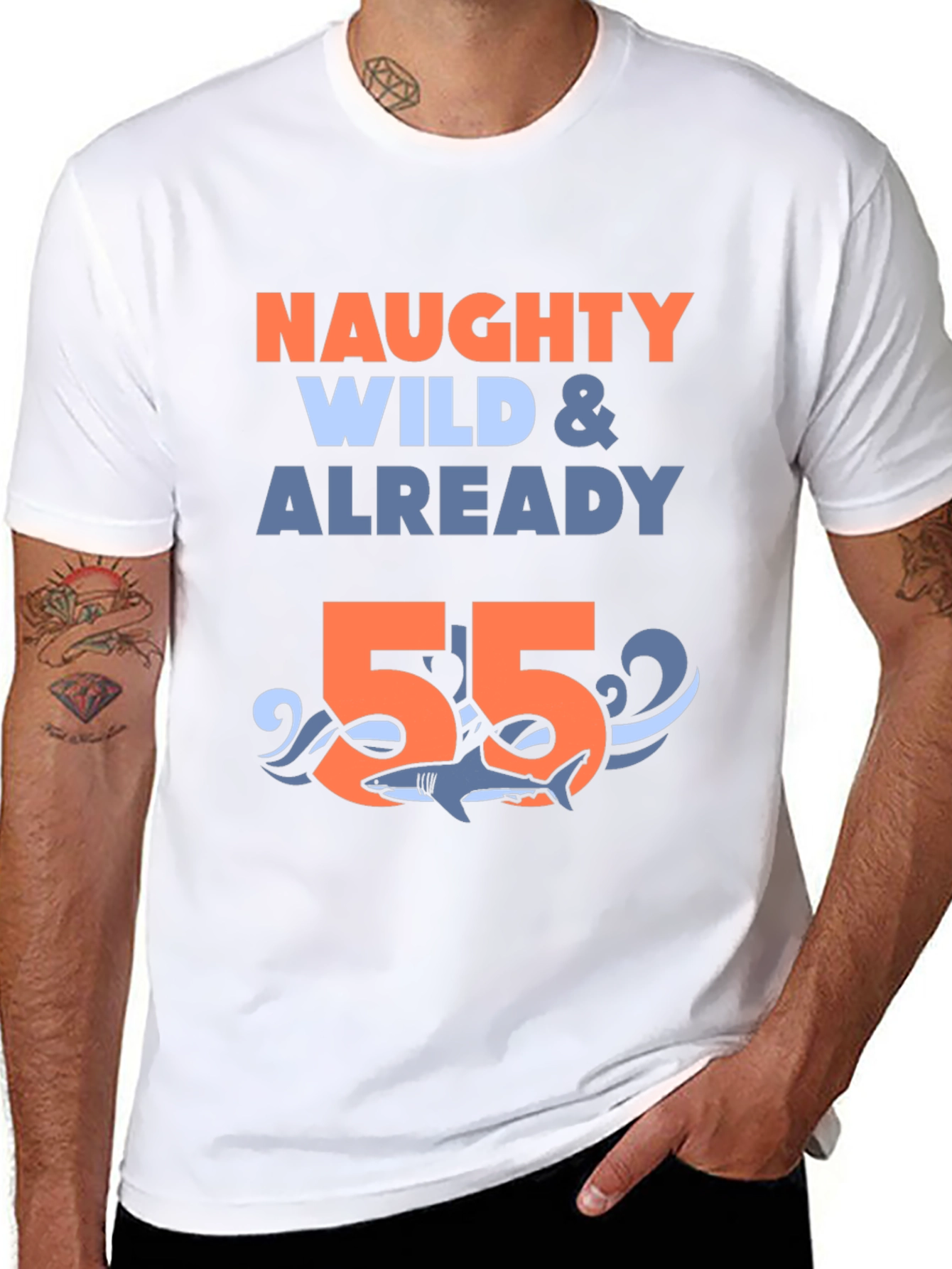 Naughty Wild & Already 55 Shark T-Shirt