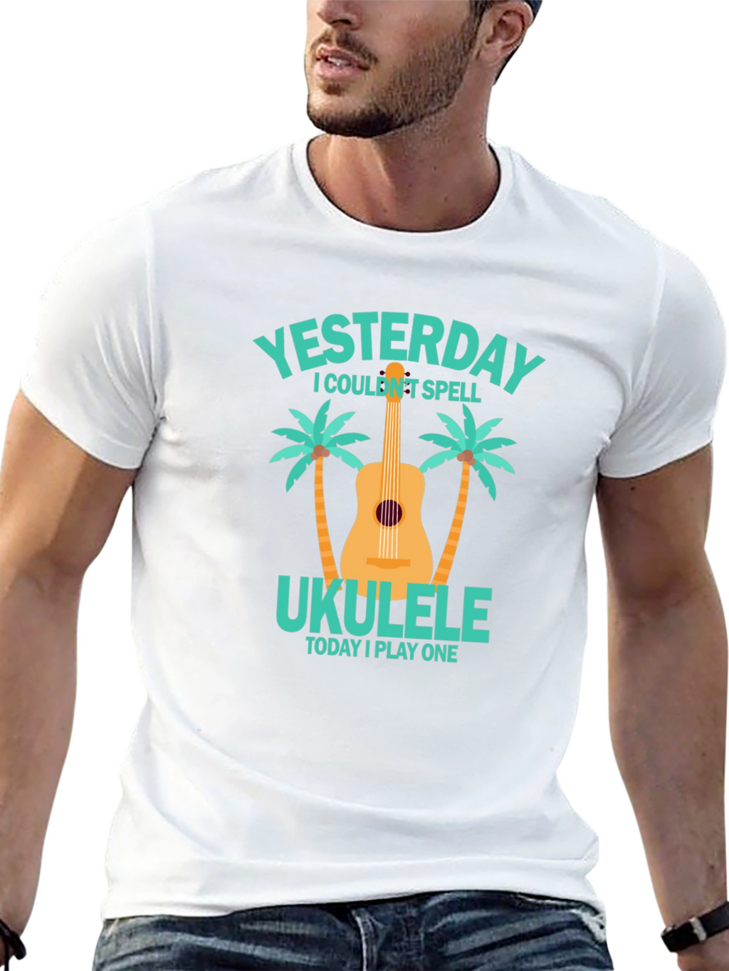Ukulele Player T-Shirt - Yesterday I Couldnt Spell
