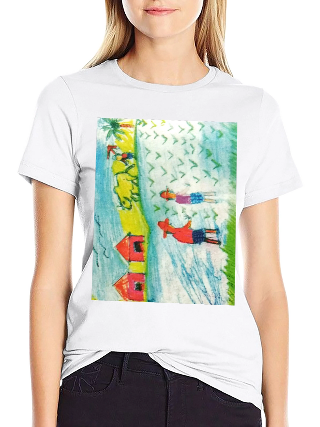Unique Graphic Print Tee Shirt