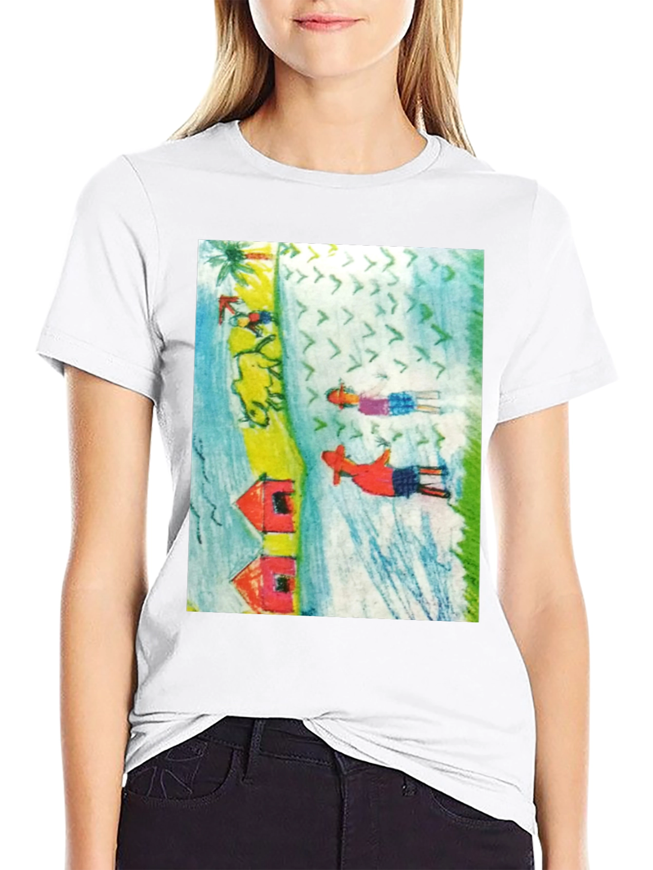 Unique Graphic Print Tee Shirt