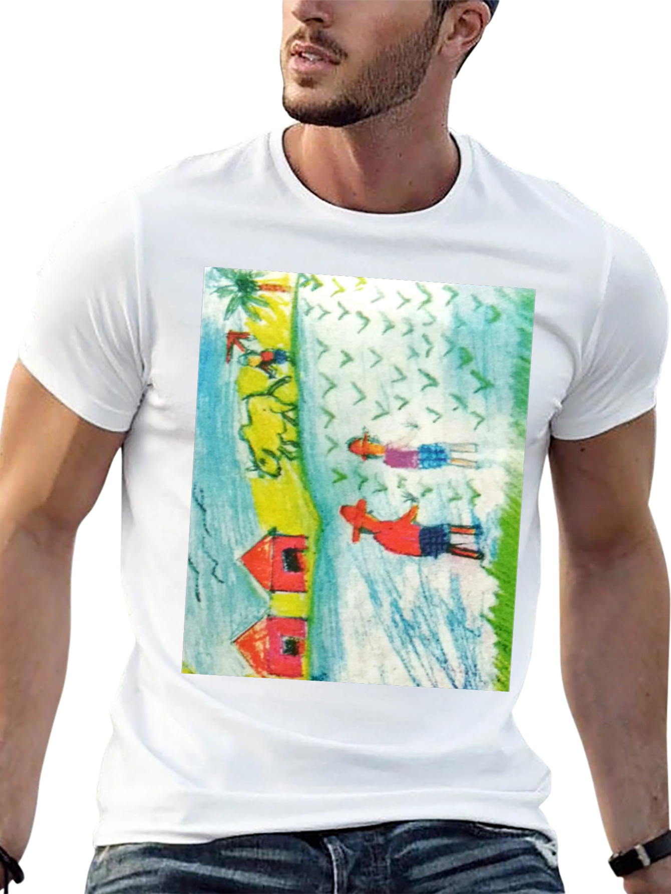 Unique Graphic Print Tee Shirt