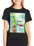 Unique Graphic Print Tee Shirt