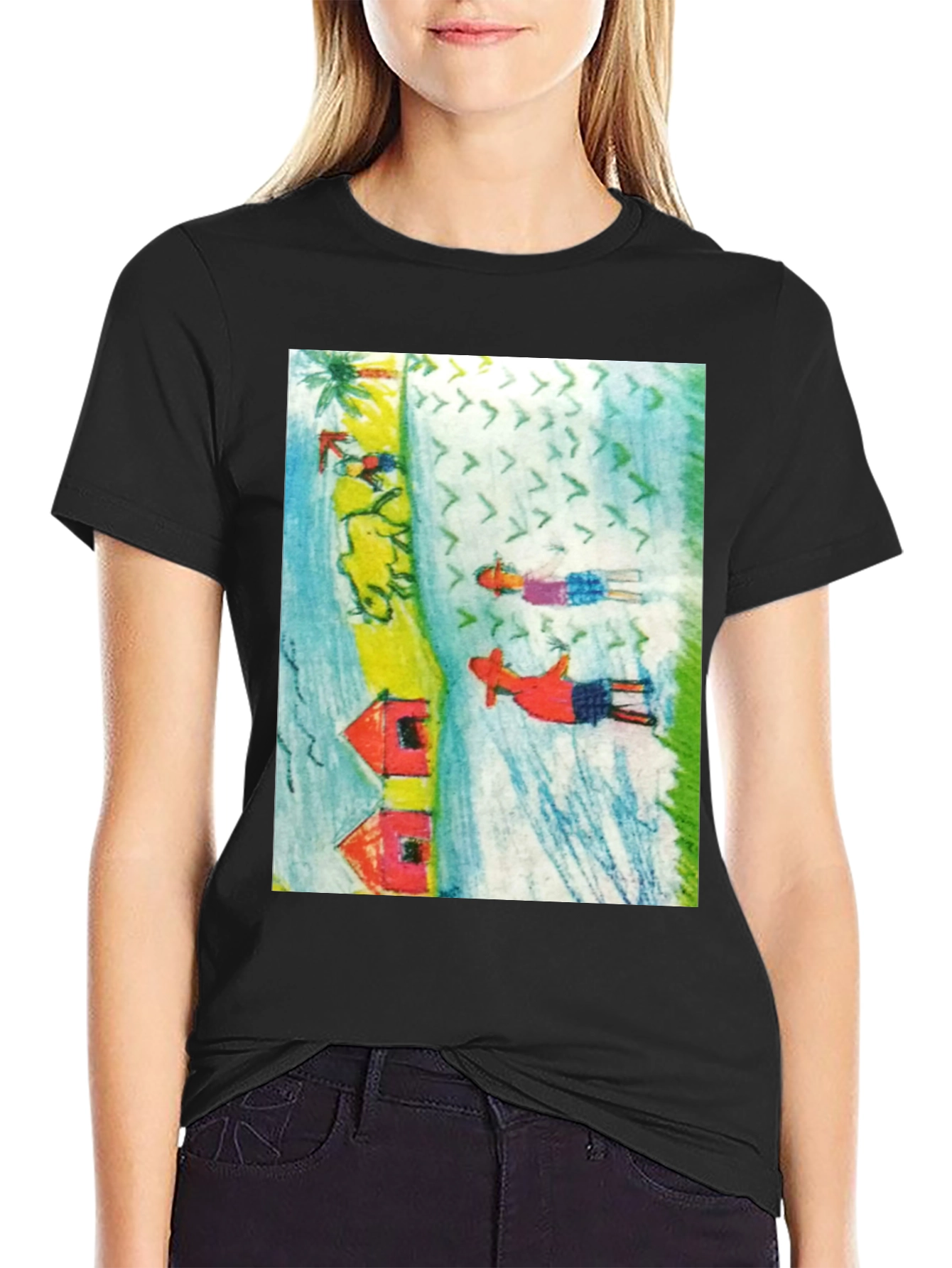 Unique Graphic Print Tee Shirt