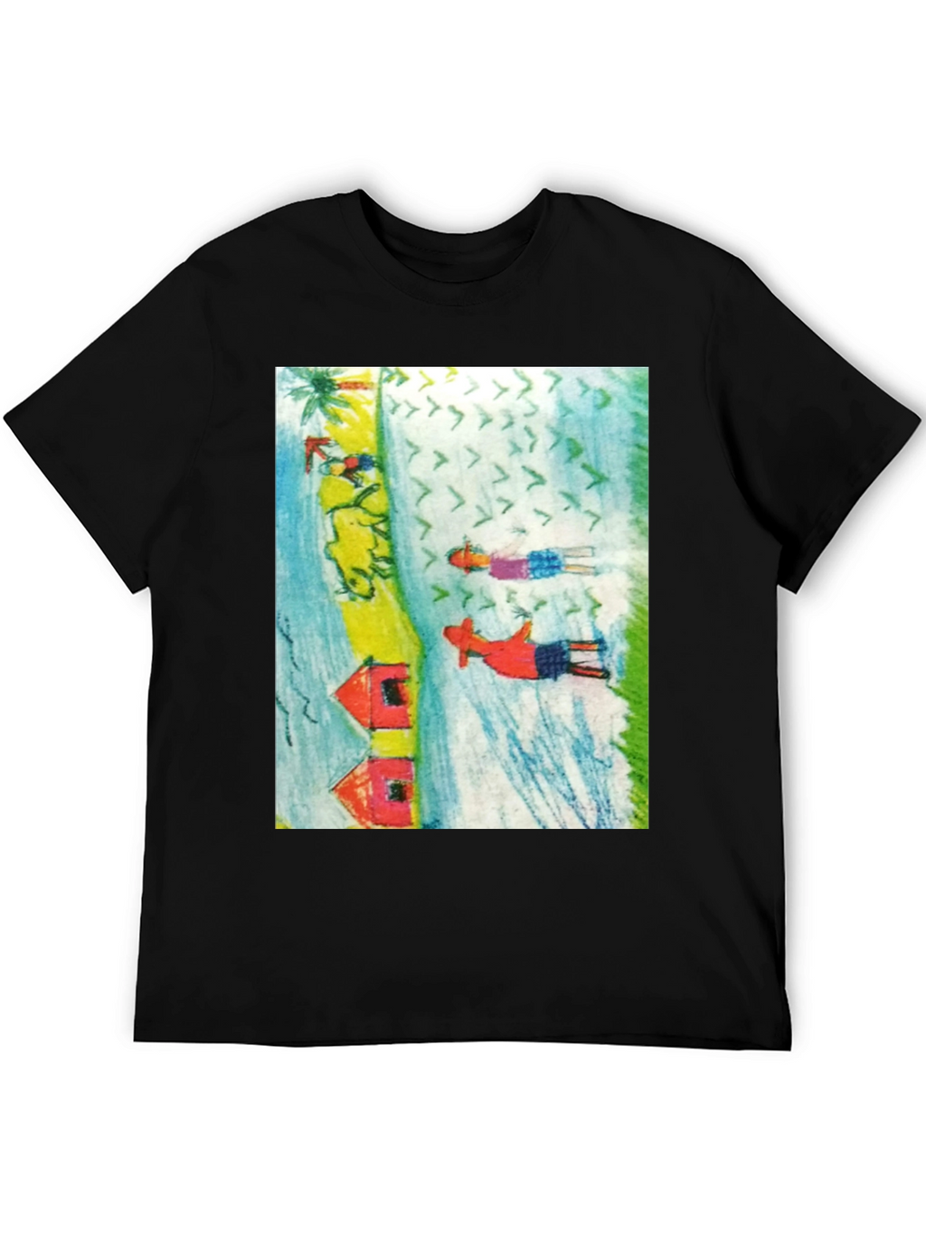 Unique Graphic Print Tee Shirt