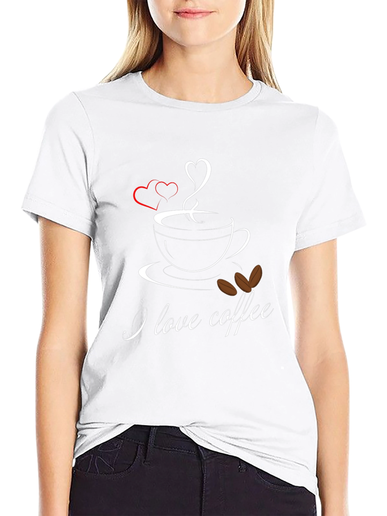 I Love Coffee Graphic Tee - Soft Cotton Blend