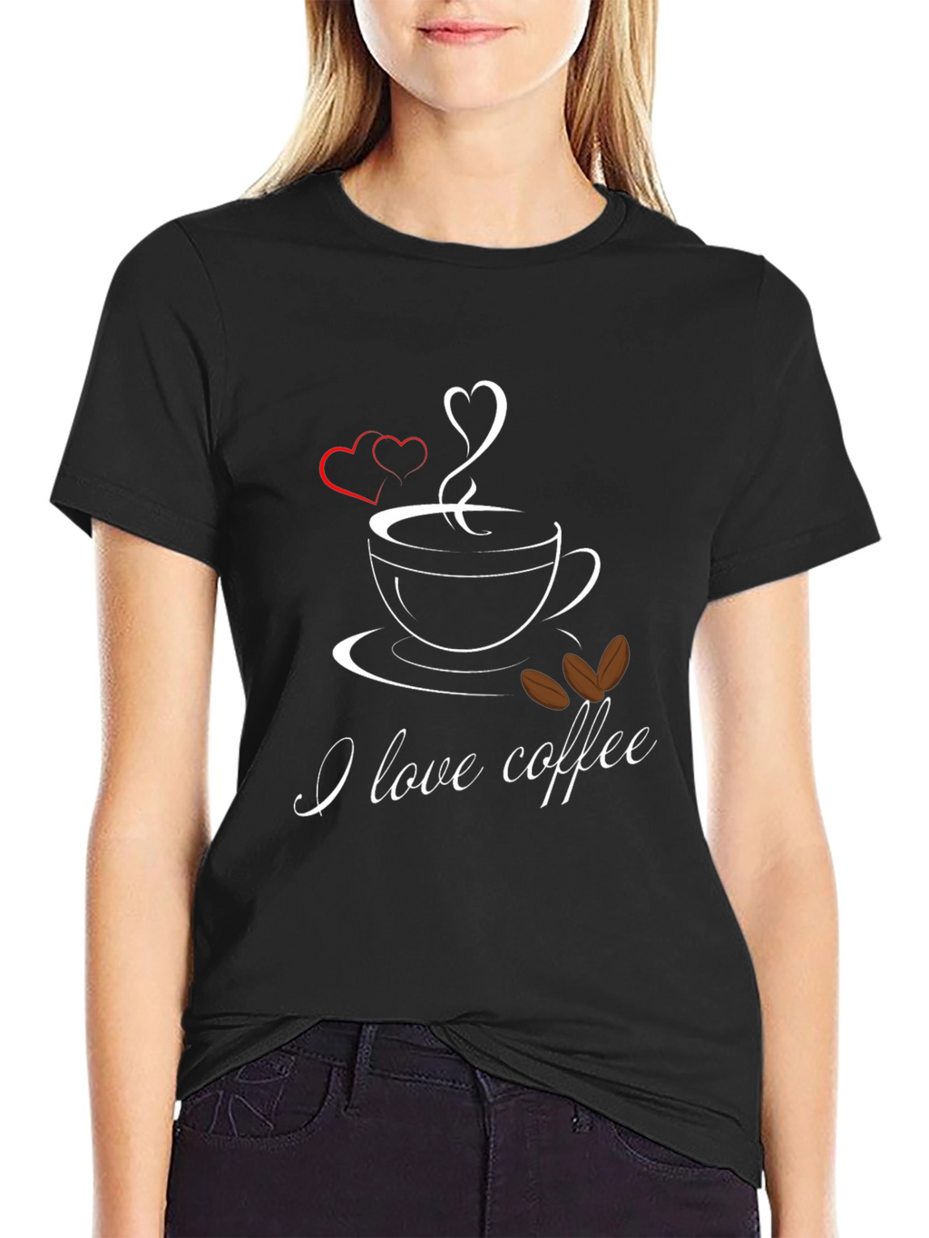 I Love Coffee Graphic Tee - Soft Cotton Blend