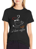 I Love Coffee Graphic Tee - Soft Cotton Blend