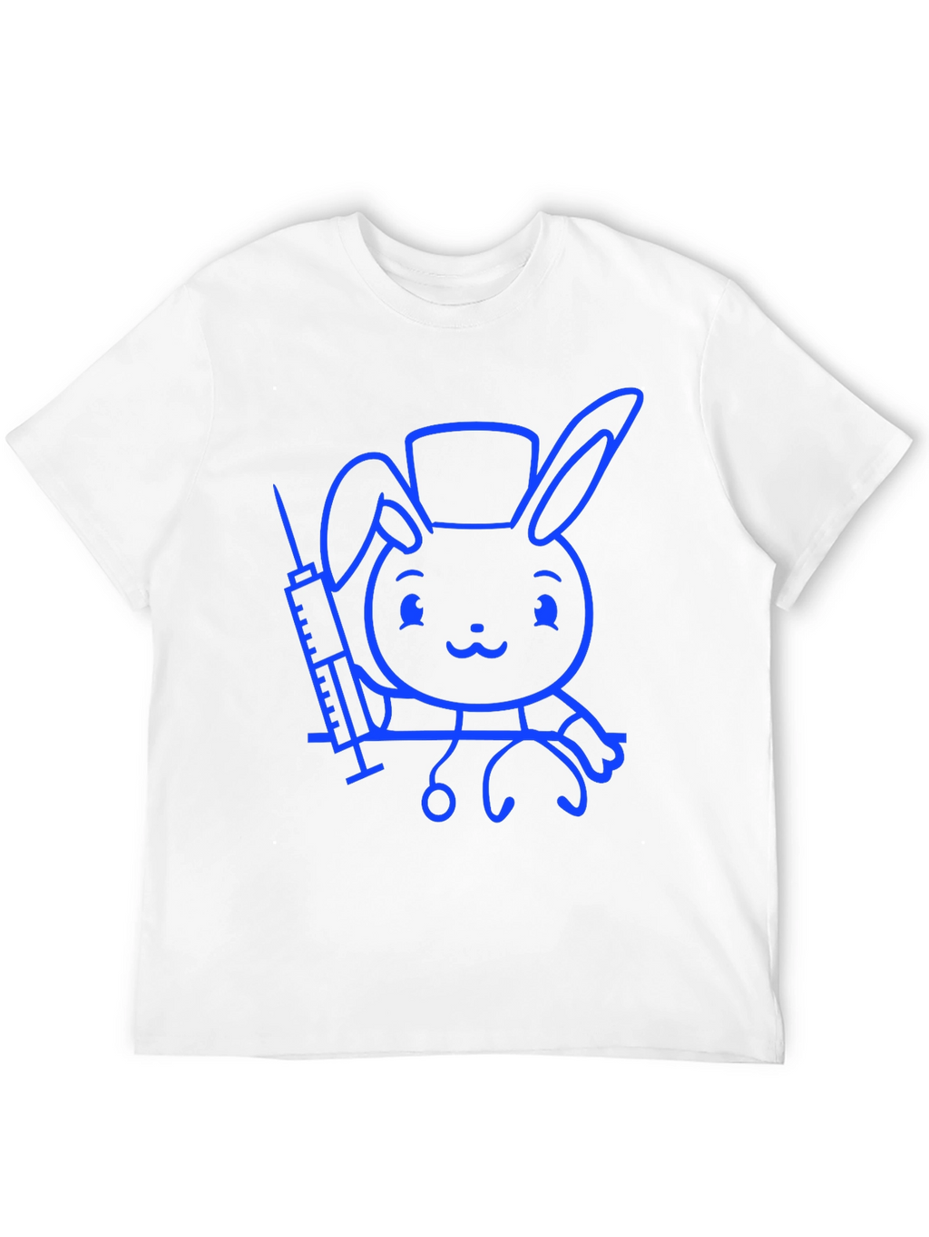 Cute Bunny Doctor T-Shirt - Unisex Black Tee